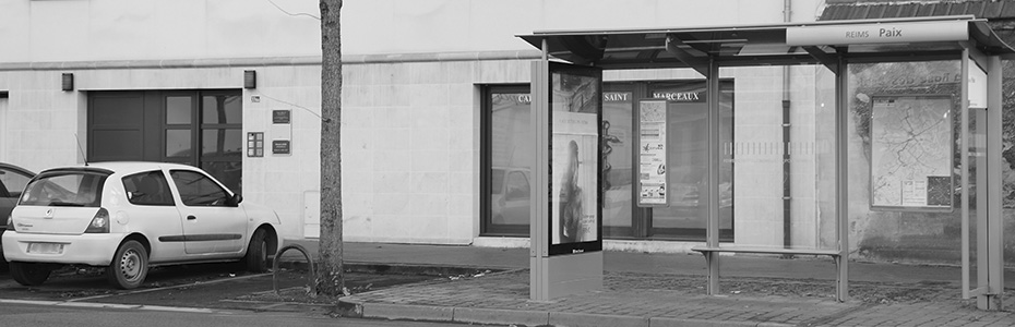 Osteopathe Reims - Arret de bus Paix St Marceaux Photo de l'arret de bus Reims - Paix St Marceaux